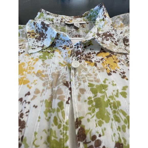JM Collection 100% Cotton 2 piece button up and tee BOHO size 18 - Picture 9 of 15